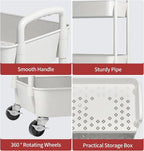 Sywhitta 4-Tier Plastic Rolling Utility Cart - Image 3