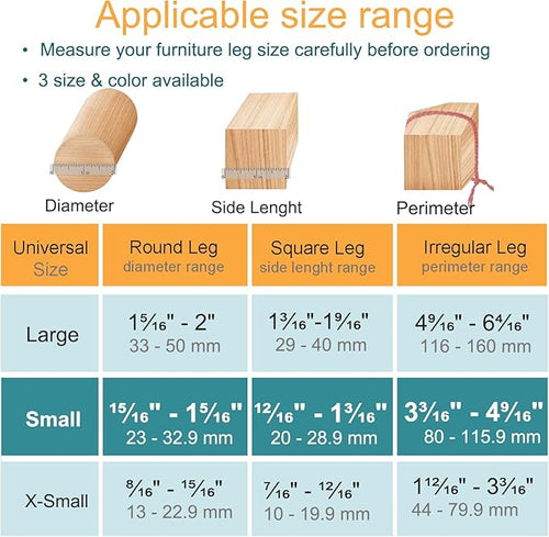 32 Pcs Chair Leg Protectors for Hardwood Floors, OASMU Silicone Felt Furniture - Image 2