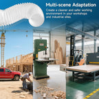 Hon&Guan 2 1/2" x 20' Dust Collection Hose, Flexible Clear Odorless PVC Dust - Image 7