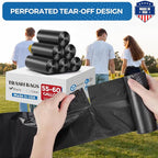 Fuxury 55-60 Gallon Trash Bags Heavy Duty, 38 x 58" Extra Large Black Trash Bags - Image 5