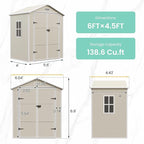 UDPATIO Outdoor Storage Shed 6x4.5 FT, Plastic Resin Outside Sheds & Outdoor - Image 3