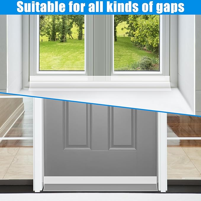 Draft Seal Tape for Doors and Windows 2 in x 20 Ft Silicone Weather Stripping - Image 6