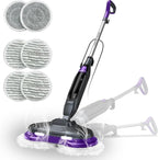 Scrub & Steam Mop with Rotating Mop Pads, LED Headlights, 6 Scrub Pads by SteamMop