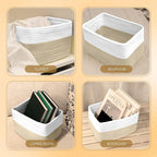 Hopegiver Woven Storage Baskets 11x8x7 Inch, 3 Pack Collapsible Cube Storage Bin - Image 7