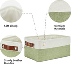 DULLEMELO Storage Baskets for Shelves, Small Fabric Collapsible Rectangular - Image 3