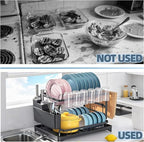 Dish Drying Rack, Stainless Steel Dish Rack, 2-Tier Kitchen Organizers - Image 7