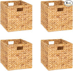 12x12x12 Storage Cube, Water Hyacinth Storage Baskets, Wicker Storage Baskets by M4DECOR