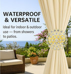 2 Pack Crystal Flower Curtain Tiebacks – Decorative Spring Wire Buckle Clips - Image 6