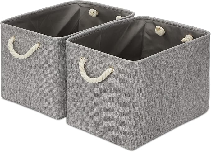 DULLEMELO Fabric Storage Bins 16x12x12 inches, Large Rectangular Storage by DULLEMELO