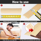 3.3Ft Carpet Floor Transition Strip, Self Adhesive Floor Edging Trim Strip - Image 6