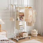 MAX Houser 5 Shelf Hanging Closet Organizer, Space Saver, Cloth Hanging Shelves - Image 2