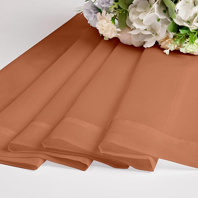 Chyhomenyc Sheer Orange Curtains 90 inches Long 2 Panels, Light Filtering Soft - Image 5