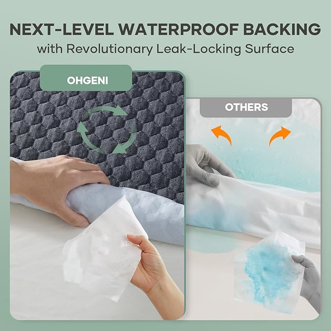 OhGeni Waterproof Mattress Protector, Fitted Sheet - Image 2