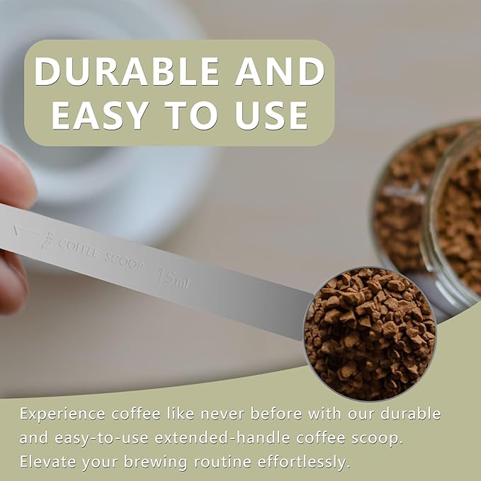 2PCS 2 Tablespoon Coffee Scoop, 9.5" Long Handle Measuring Spoon, Two tbsp - Image 4