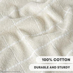 Artoid Mode Checkered Designed Cotton Beige Grey Black Terry Kitchen Dish Cloths - Image 3
