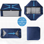 HomeHacks Storage 3-Pack Clothes Organizer Storage Bags Foldable Storage Box - Image 3