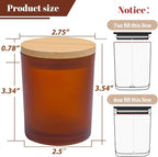 CONNOO 15-Pack 7oz Fall Amber Candle Jars - Image 2