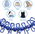 2 Pack Camping Clothesline Portable 12 Clothespins, Retractable Clothes Line - Image 4