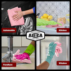 AIDEA Microfiber Cleaning Cloth Pink 10PK, Microfiber Towels - Image 5