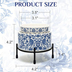 Blue & White Porcelain Pattern Wax Melt Warmer, Ceramic 3-in-1 Electric Candle - Image 4