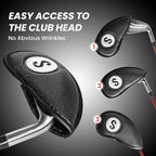 FINGER TEN Golf Club Covers for Irons Magnetic Value 11 Pack, Synthetic Leather - Image 5
