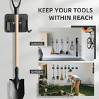 Broom Holder Wall Mount with Screws Broom and Mop Organizer Wall Hanging - Image 2