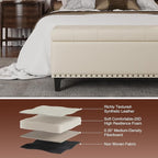 Storage Ottoman Bench, 51-Inch Large Storage Bench - Image 5