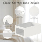 Criusia 4 Pack Closet Organizers and Storage, Large Linen Closet Baskets - Image 4
