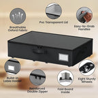 Underbed Storage with Wheels, 2 Pack Under Bed Storage Containers with Clear - Image 4