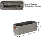 DULLEMELO Soft Cotton Fabric Bathroom Storage Baskets 2 Pack Fabric Shelf - Image 2