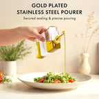 Glass Olive Oil Dispenser Bottle Set: 36 Premium Gold Labels, Oil Dispenser - Image 4