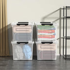 4 Pack Large Clear Plastic Storage Bins - Image 4