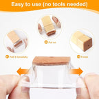CHUNZEXI 48 Pack Square Chair Leg Floor Protectors - Image 4