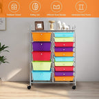 GOFLAME 15-Drawer Rolling Storage Cart, Utility Cart - Image 4