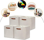 DULLEMELO Storage Bins, 4 Pack Of 13x13x13 Decorative Storage Cube Bins Suit - Image 2