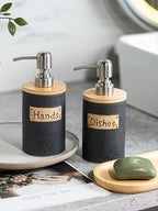 Kitchen Soap Dispenser Set, Ceramic Hand and Dish Soap Dispenser - Image 4