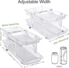 2 Pack Drink Organizer for Refrigerator, Soda Can Dispenser, Adjustable Width - Image 2