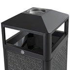 Square Waste Container with Dome Lid | Commercial Outdoor Garbage and Trash - Image 2