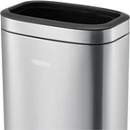 Global Industrial 8 Gallon Stainless Steel Slim Open Top Receptacle - Image 5