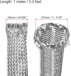 uxcell 3.3Ft - 41/64 Inch 304 Stainless Steel Sleeving Expandable Hose Cover - Image 2