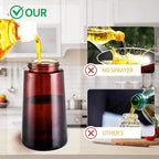 2-in-1 Glass Oil Dispenser & Sprayer - 16oz/470ml Leakproof Bottle - Image 6