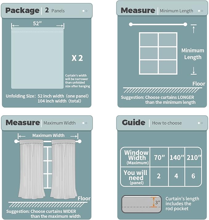 BGment Rod Pocket Blackout Curtains - Image 9