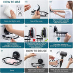 TAILI Soap Holder Bar Dish Suction Cup, Bar Shampoo Rack - Image 5