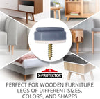 Chair Glides X-PROTECTOR – 16 PCS 1" Furniture Glides – Screw-On Chair Sliders - Image 3