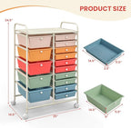 GOFLAME 15-Drawer Rolling Storage Cart, Utility Cart - Image 3