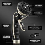 RESTMO Hose Nozzle with Easy Self-Lock Trigger, Heavy Duty Metal Water Hose - Image 3