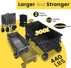 Sekey 48''L Collapsible Foldable Extended Wagon - Image 2
