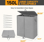 150L Double Laundry Hamper - Image 5