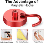 MIKEDE Magnetic Hooks Heavy Duty, 150LB Strong Magnet - Image 5