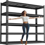 48" W Garage Shelving Heavy Duty, 5-Tier Storage Shelves, 3030LBS Adjustable - Image 4